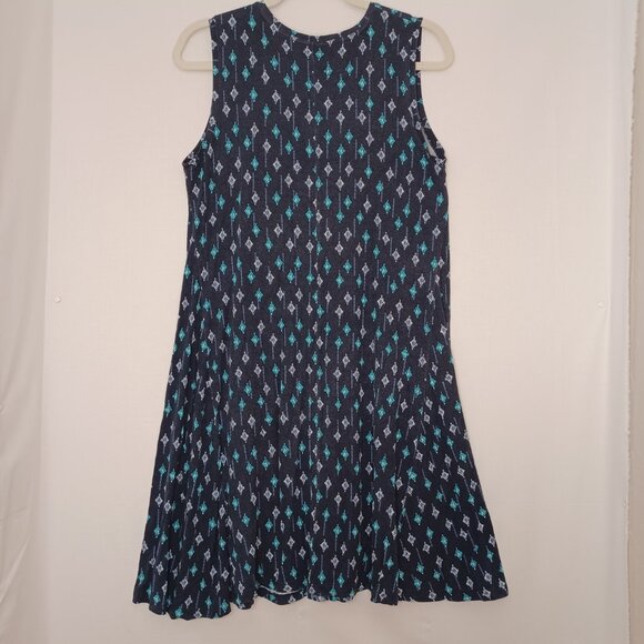 Women's Style & Co. Blue Relax/Casual Southwestern Design Midi Dress Size Medium - Picture 2 of 8